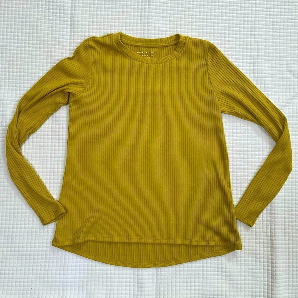 AEO soft and sexy plush earth green sweater XS